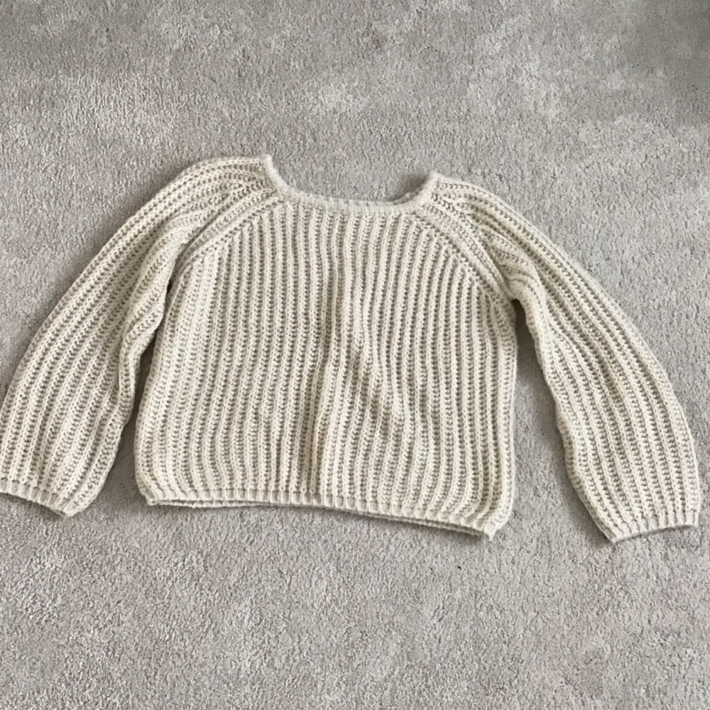 Elegant Cream Knit Sweater